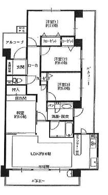 Floor plan. 4LDK, Price 24,800,000 yen, Occupied area 85.06 sq m , Balcony area 23.58 sq m