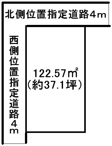 Compartment figure. Land price 14.8 million yen, Land area 122.57 sq m