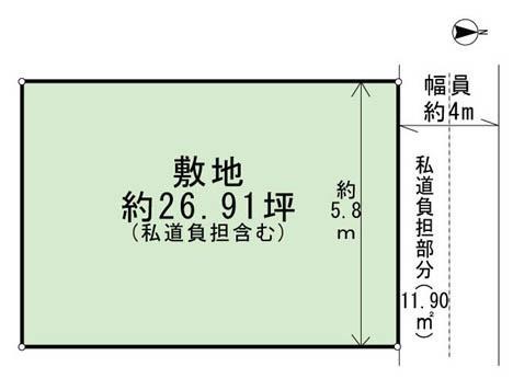 Compartment figure. Land price 18 million yen, Land area 77.06 sq m