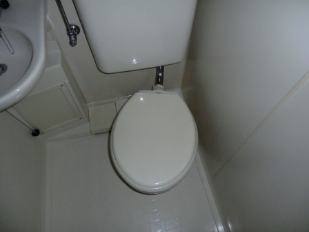 Toilet. Beautiful because it was unified in white