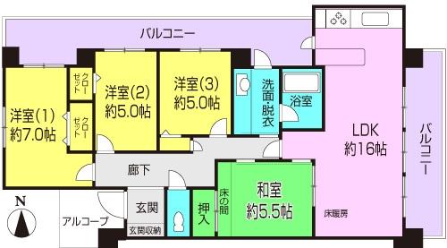 Floor plan. 4LDK, Price 24,800,000 yen, Occupied area 85.06 sq m , Balcony area 23.58 sq m