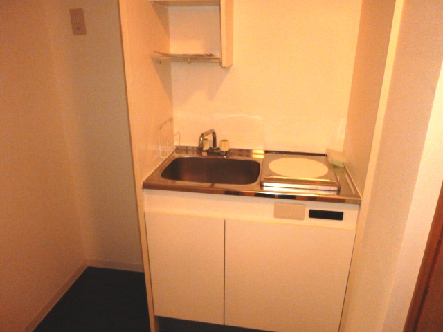 Kitchen. It is a functional kitchen in mini