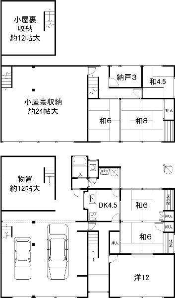 Floor plan. 9,980,000 yen, 5LDK+S, Land area 249.52 sq m , Building area 142.1 sq m