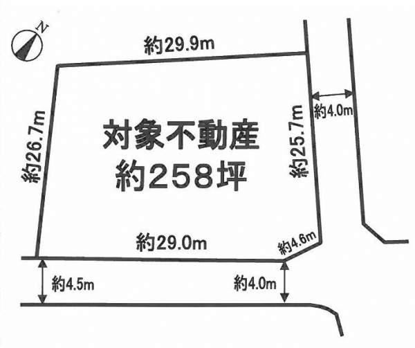 Compartment figure. Land price 310 million yen, Land area 854.43 sq m