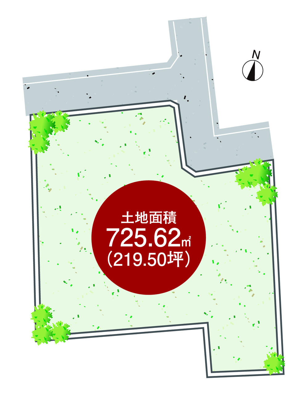Compartment figure. Land price 330 million yen, Land area 725.62 sq m