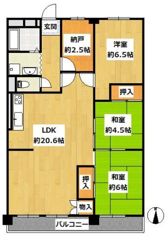 Floor plan. 3LDK + S (storeroom), Price 18,800,000 yen, Occupied area 86.93 sq m