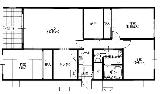 Floor plan. 3LDK + S (storeroom), Price 13 million yen, Occupied area 80.84 sq m , Balcony area 6.53 sq m
