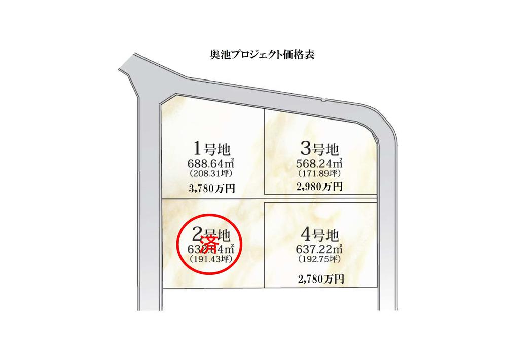 Compartment figure. Land price 29,800,000 yen, Land area 568.25 sq m