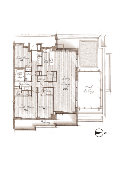 Floor: 3LDK + WIC + N, the occupied area: 120.23 sq m, Price: TBD