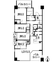 Floor: 4LDK, occupied area: 95.88 sq m, Price: 32.5 million yen