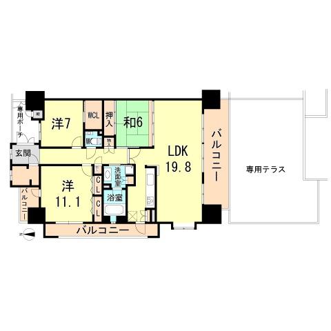 Floor plan. 3LDK, Price 38,500,000 yen, Footprint 118.47 sq m