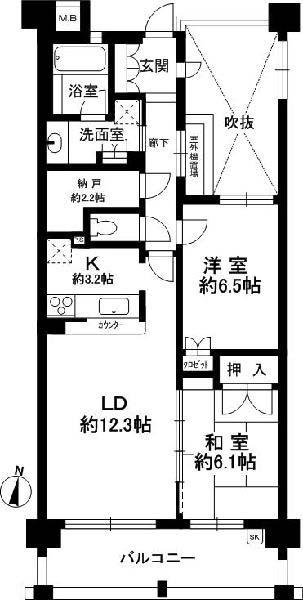 Floor plan. 2LDK + S (storeroom), Price 31 million yen, Footprint 67.2 sq m , Balcony area 11.16 sq m