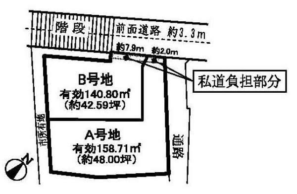 Compartment figure. Land price 34,600,000 yen, Land area 140.8 sq m