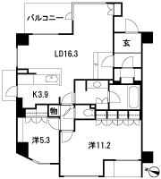 Floor: 2LDK, occupied area: 83.44 sq m, Price: 58.9 million yen
