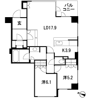 Floor: 2LDK, occupied area: 76.68 sq m, Price: 56.9 million yen