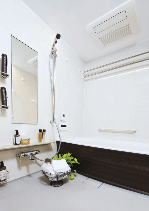 Bathing-wash room.  [Bathroom] Pleasant bathroom also tired of the day stress also clean wash. Relax while you will be able to refresh the mind and body. Performance and beauty from the point of view of the person to be used is the space that has been enhanced ( ※ )