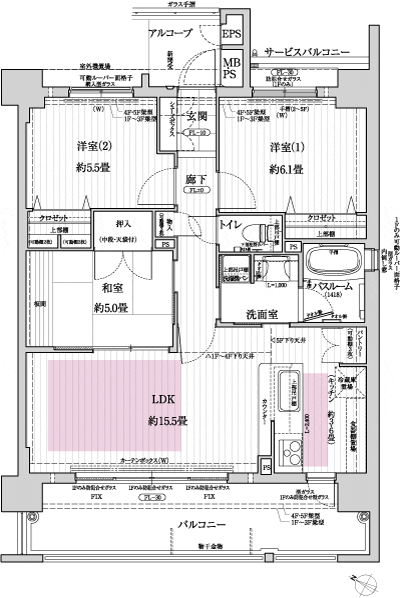 Floor: 3LDK, the area occupied: 70.8 sq m, Price: 34,200,000 yen ・ 34,700,000 yen