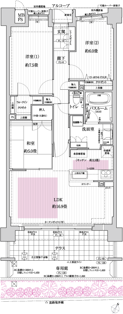 Floor: 3LDK, occupied area: 80.03 sq m, Price: 40.8 million yen