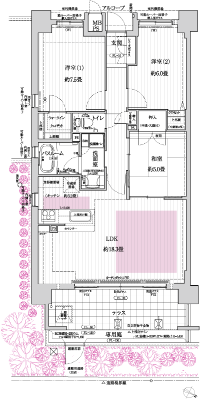 Floor: 3LDK, occupied area: 78.48 sq m, Price: 39.9 million yen