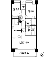 Floor: 3LDK, occupied area: 85.11 sq m, Price: 46.6 million yen