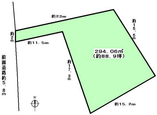 Compartment figure. Land price 47 million yen, Land area 294.06 sq m