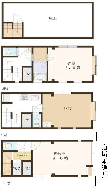 Floor plan. 39,800,000 yen, 2LDK, Land area 32.56 sq m , Building area 76.92 sq m