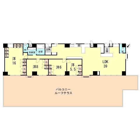 Floor plan. 4LDK, Price 42,800,000 yen, Footprint 161.58 sq m , Balcony area 34.19 sq m