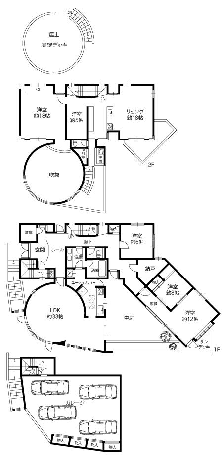 Floor plan. 129 million yen, 5LDK + S (storeroom), Land area 357.88 sq m , Building area 352.41 sq m