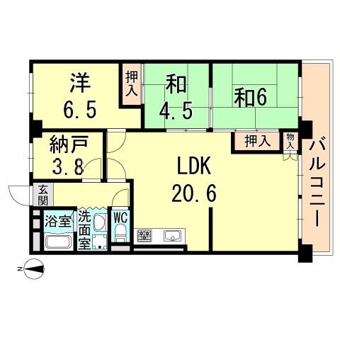 Floor plan. 3LDK+S, Price 18,800,000 yen, Occupied area 86.93 sq m , Balcony area 10.53 sq m