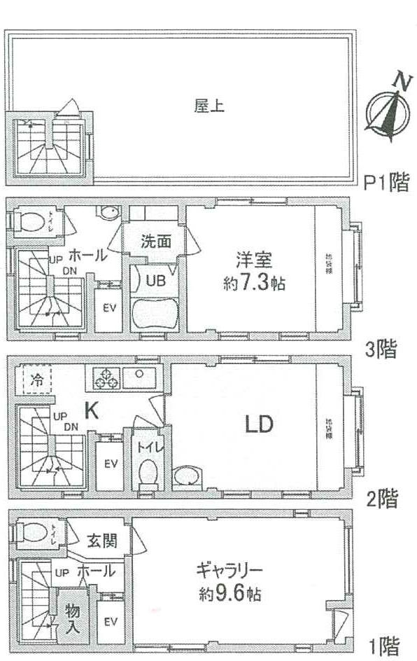 Floor plan. 39,800,000 yen, 1LDK, Land area 32.56 sq m , Building area 73.88 sq m