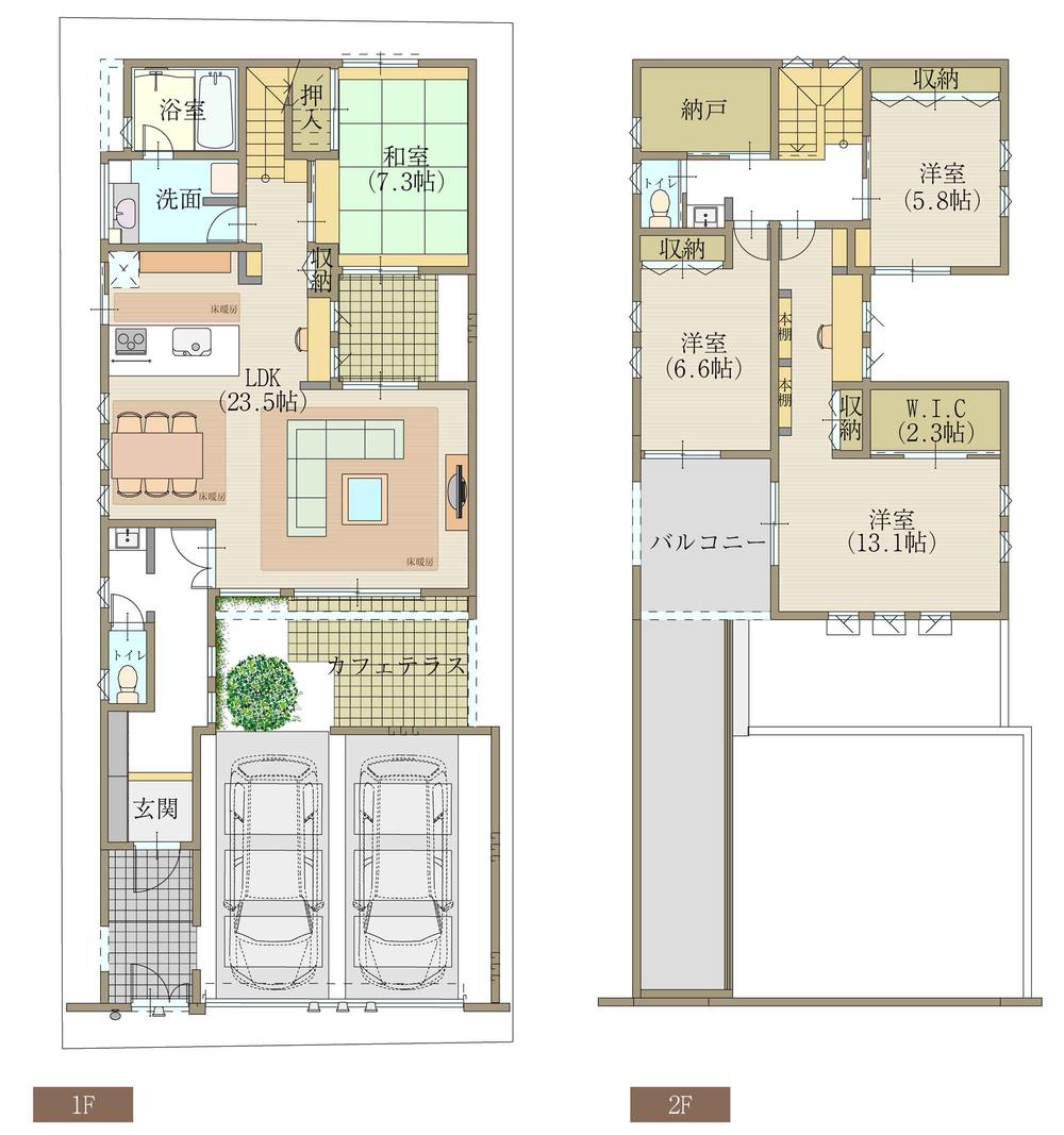 Floor plan. (A No. land), Price 120 million yen, 4LDK+S, Land area 181.24 sq m , Building area 143.66 sq m