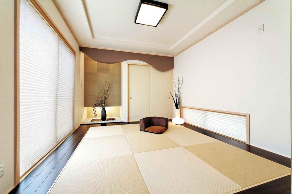 Model house photo. Ashiya already condominium model house photo. Muted colors of the Japanese-style room. In addition to the usual after-dinner available as a drawing-room I want to purr here. 