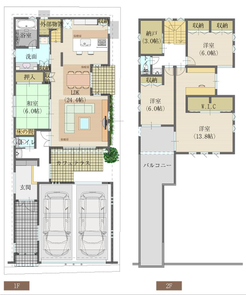 Floor plan. While a good environment that has been wrapped in a rich natural, The best location that was also enjoyed JR Ashiya 11-minute walk to the train station and the station near the convenience of. Facing south, Life proposal of spacious grounds 50 square meters more than the room. 