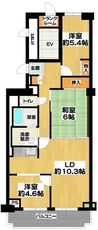 Floor plan. 3LDK, Price 20.8 million yen, Footprint 73.3 sq m , Balcony area 8.29 sq m