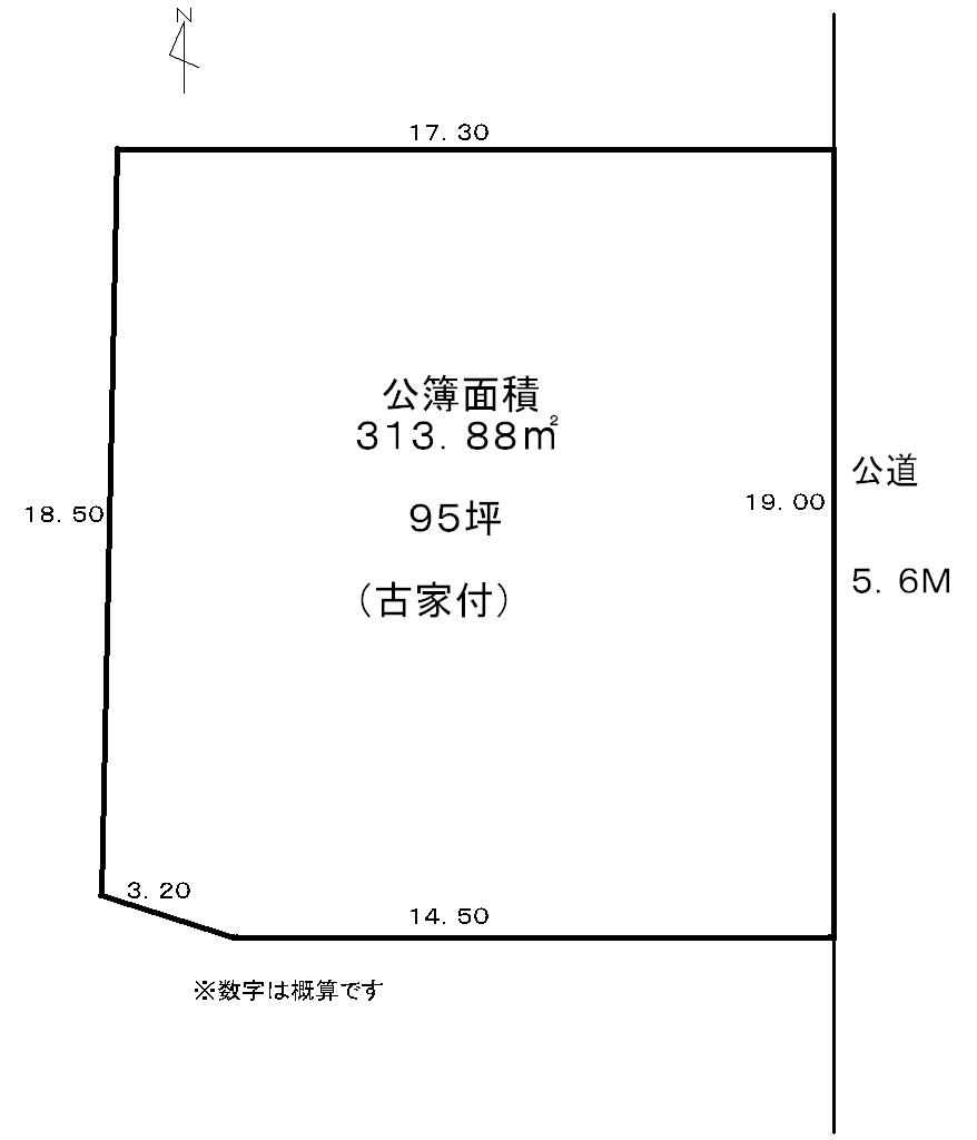 Compartment figure. Land price 118 million yen, Land area 313.88 sq m