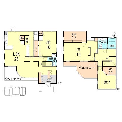 Floor plan. 69,500,000 yen, 3LDK+S, Land area 245.78 sq m , Building area 156.69 sq m
