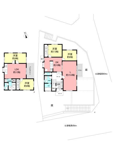 Floor plan. 105 million yen, 4LLDDKK, Land area 252.7 sq m , Building area 142 sq m