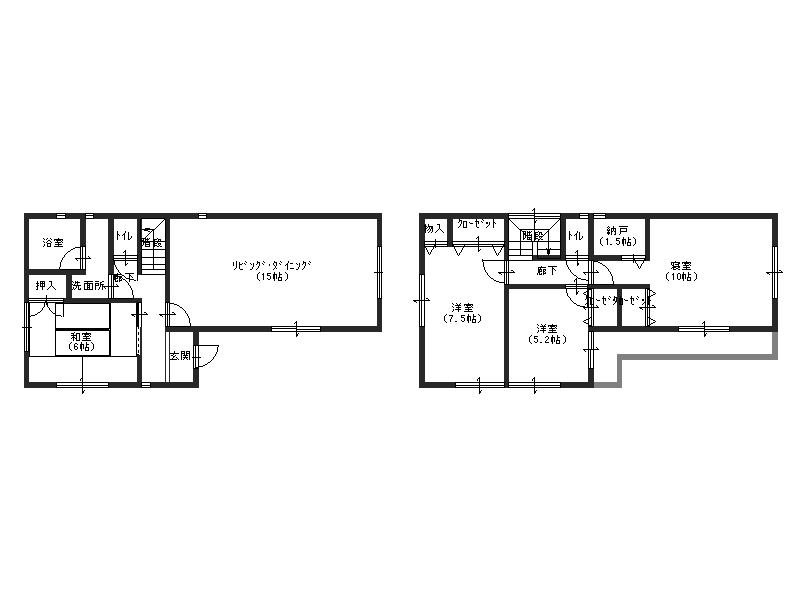 Floor plan. 18,800,000 yen, 4LDK, Land area 124.97 sq m , Building area 100.03 sq m