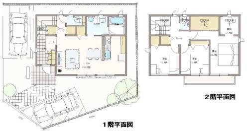 Building plan example (floor plan).  ■ No. 9 areas Reference Plan ■  Land Price: 16,106,000 yen, Building Price: 29,960,700 yen (consumption tax ・ Exterior construction cost included) ※ Or sell a house of this plan, It does not require the construction of this plan.  ※ Additional expenses required