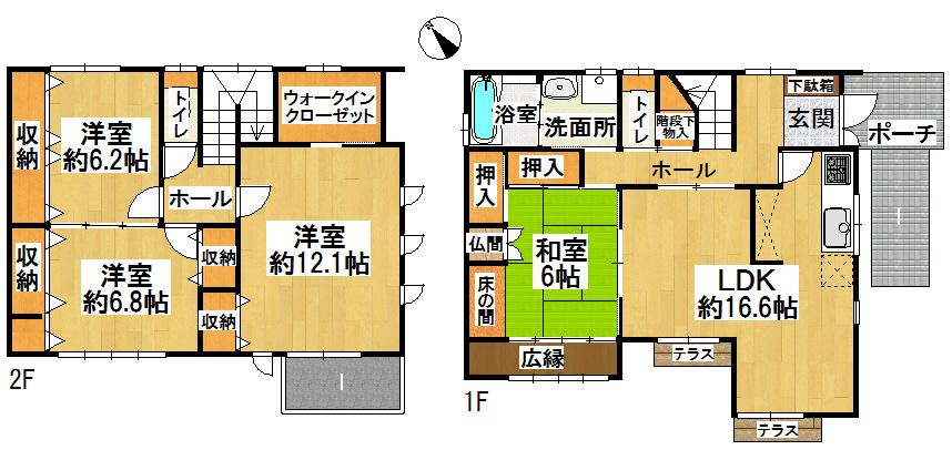 Floor plan. 21.9 million yen, 4LDK + S (storeroom), Land area 170.43 sq m , Building area 134.85 sq m