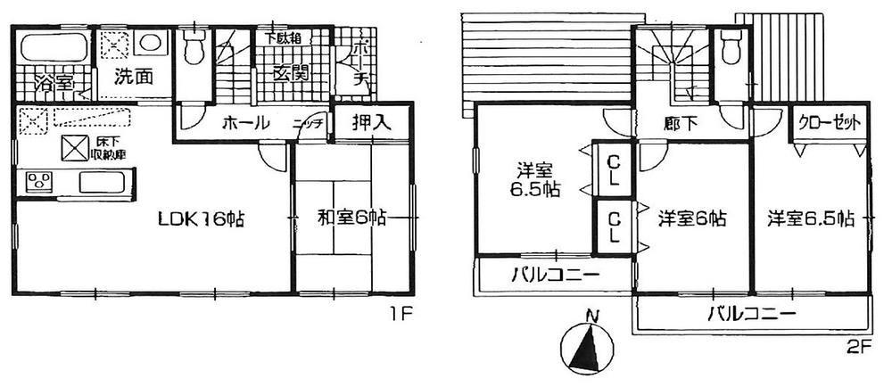 Floor plan. (No. 6), Price 21,800,000 yen, 4LDK, Land area 122.01 sq m , Building area 95.58 sq m