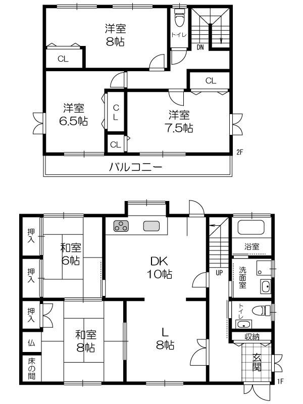 Floor plan. 12 million yen, 5LDK, Land area 407.76 sq m , Building area 131.66 sq m