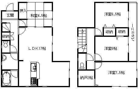 Floor plan. 19,800,000 yen, 4LDK, Land area 122.81 sq m , Building area 100.03 sq m