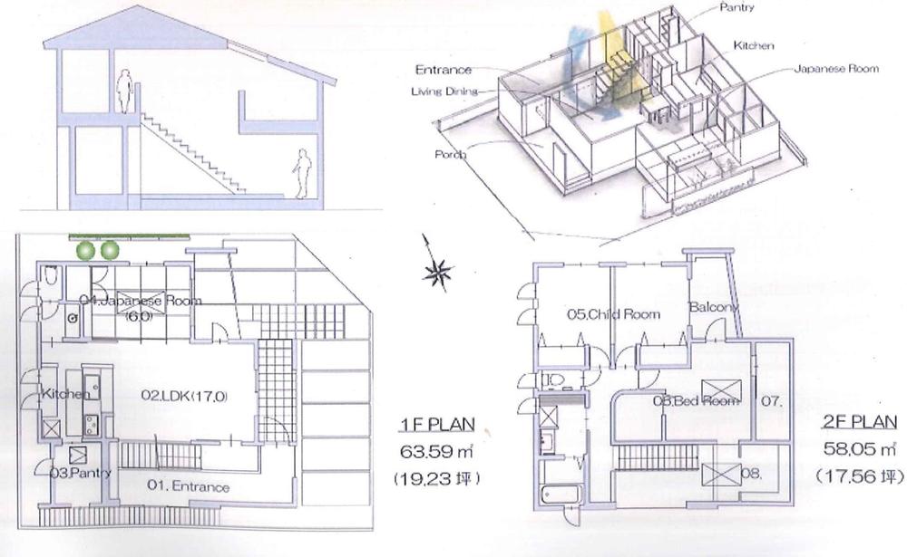 Floor plan. 28,300,000 yen, 4LDK + S (storeroom), Land area 129.08 sq m , Building area 126.61 sq m