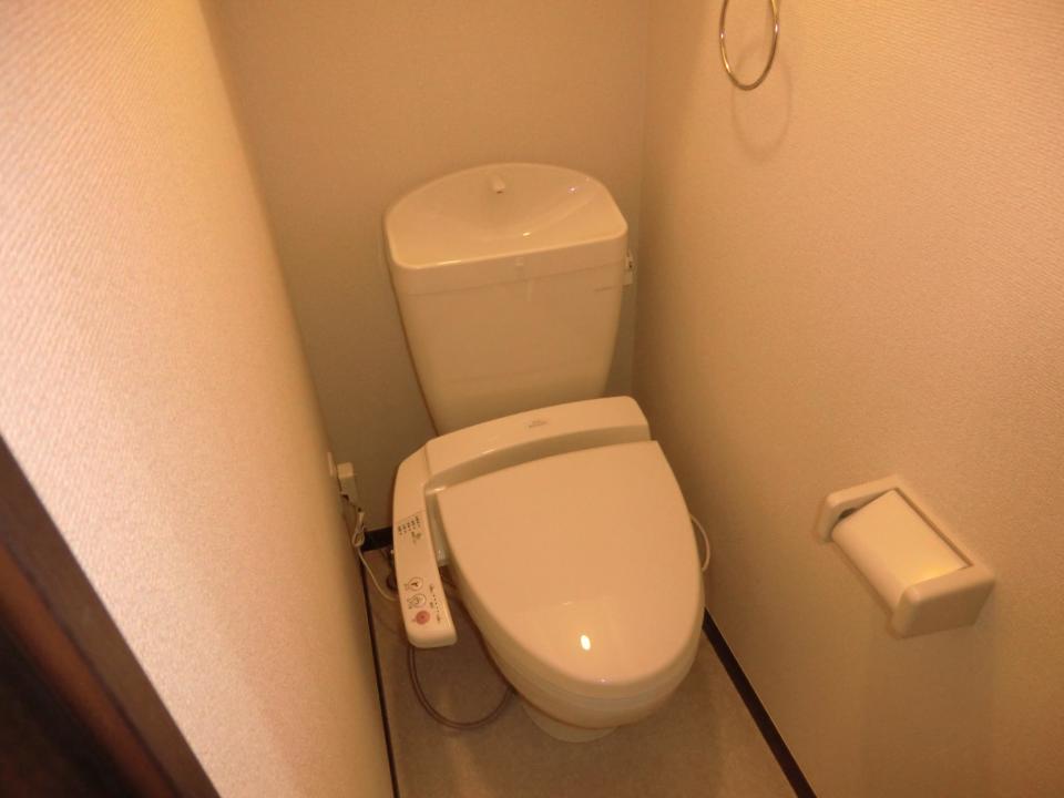 Toilet. Happy warm water washing toilet seat