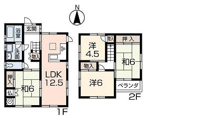 Floor plan. 7.9 million yen, 4LDK, Land area 132.96 sq m , Building area 86.94 sq m