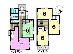 Floor plan. 4.8 million yen, 4LDK, Land area 111.35 sq m , Building area 89.43 sq m