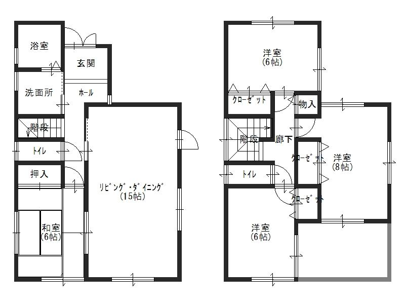 Floor plan. 19.3 million yen, 4LDK, Land area 129.48 sq m , Building area 98 sq m