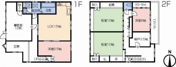 Floor plan. 22,800,000 yen, 5LDK+S, Land area 214.85 sq m , Building area 190.06 sq m