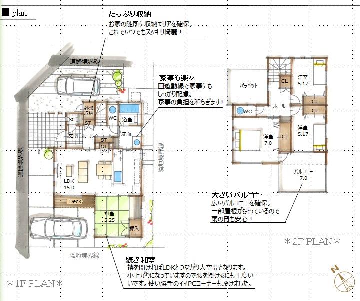 Floor plan. 25.6 million yen, 4LDK, Land area 130.05 sq m , Building area 104.33 sq m